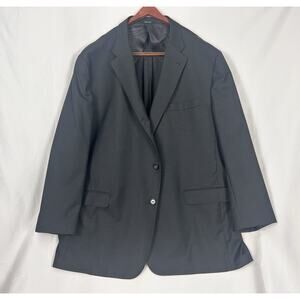 Harrison Limited 100% Wool Blazer Dark Gray Mens 46 L Made In USA Original $1195